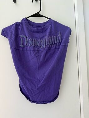 Disney Purple Disneyland Resort Embroidered Dog Tee